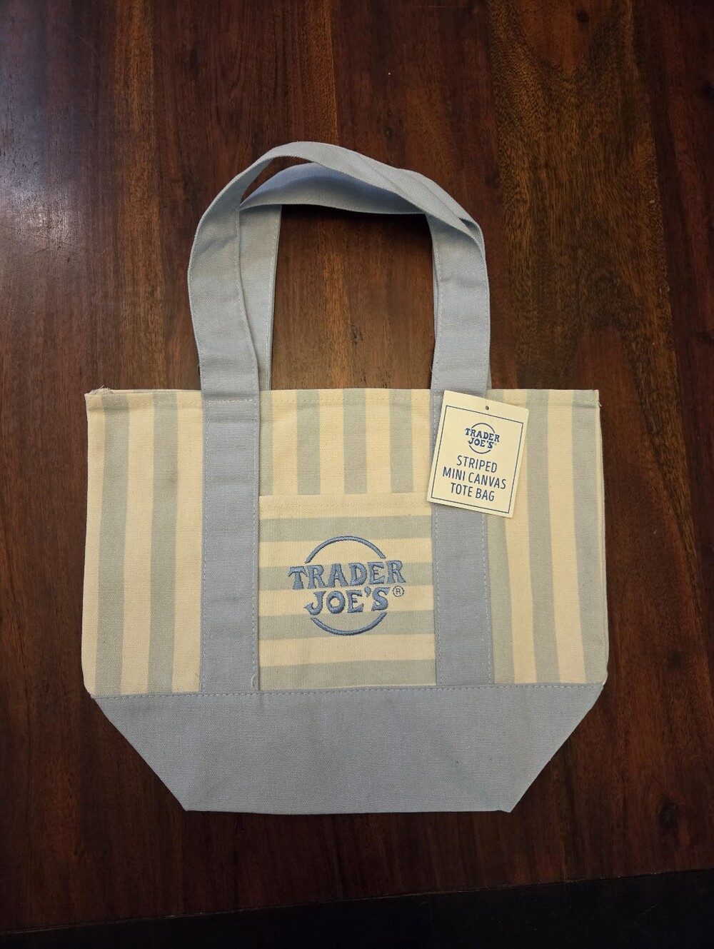 Trader Joe's Set of 4 Striped Mini Tote Bags - Picture 3 of 5